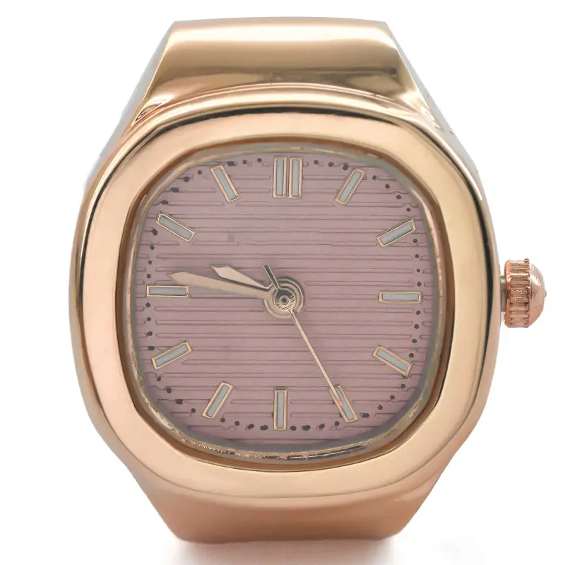 Golden Cross-Border Watch Ring with Roman Design - Image 8