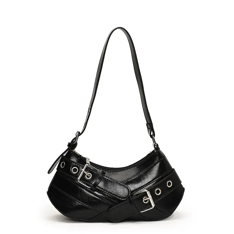 Women's Elegant Underarm Bag White Leather 2025