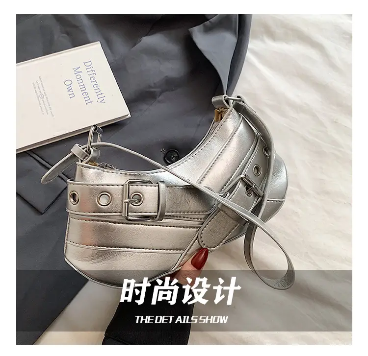 Women's Elegant Underarm Bag White Leather 2025 — feature 10