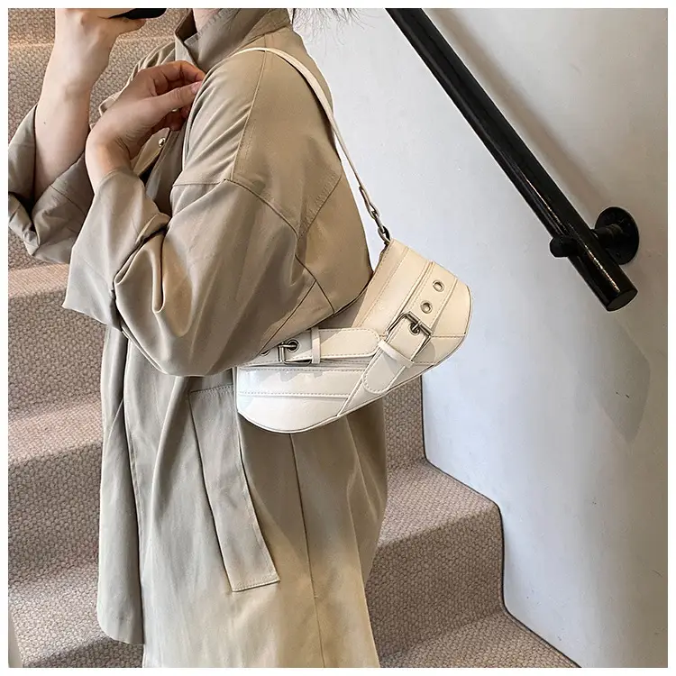 Women's Elegant Underarm Bag White Leather 2025 — feature 17