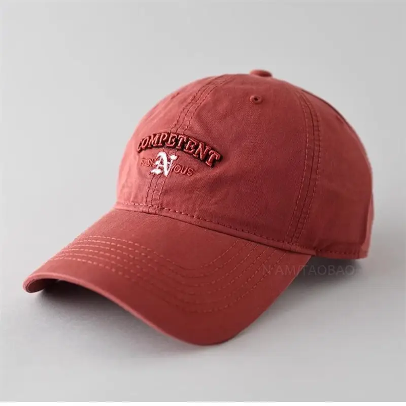 White Letter Baseball Cap Women Wide Brim Sunscreen Hat - Image 11