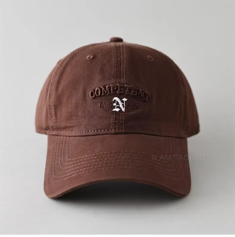 White Letter Baseball Cap Women Wide Brim Sunscreen Hat — feature 11