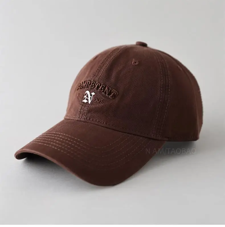 White Letter Baseball Cap Women Wide Brim Sunscreen Hat — feature 13