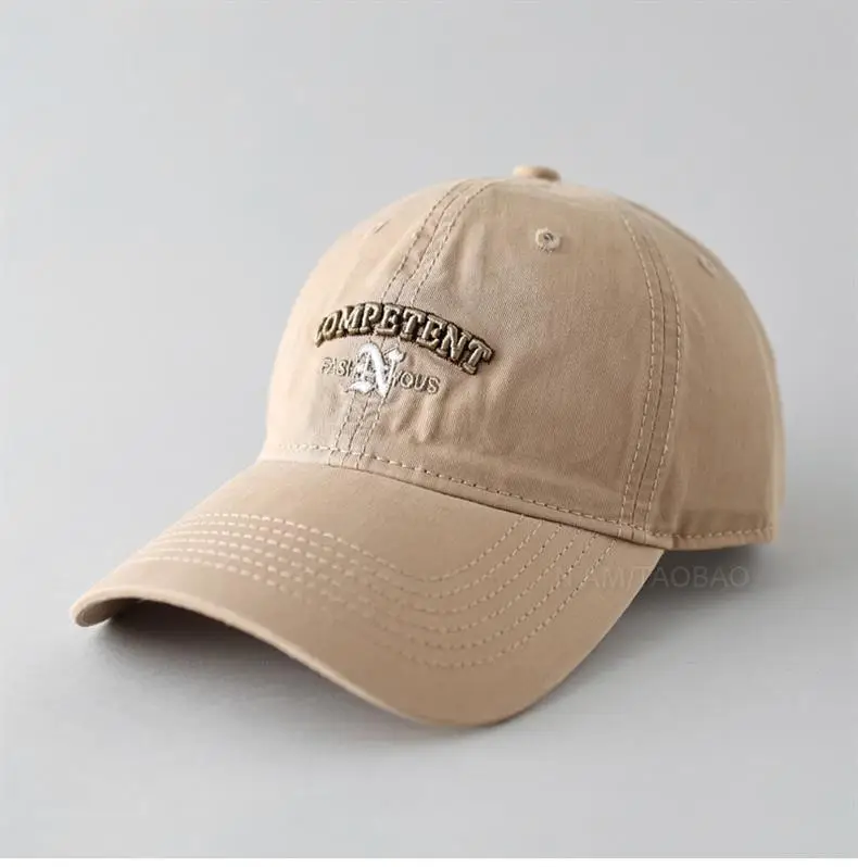 White Letter Baseball Cap Women Wide Brim Sunscreen Hat — feature 15
