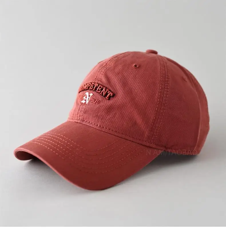 White Letter Baseball Cap Women Wide Brim Sunscreen Hat — feature 17