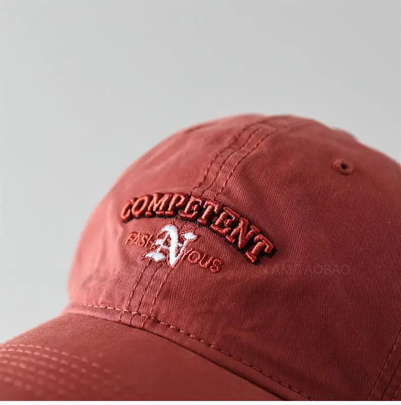 White Letter Baseball Cap Women Wide Brim Sunscreen Hat — feature 19