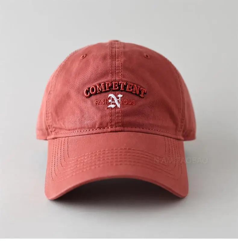 White Letter Baseball Cap Women Wide Brim Sunscreen Hat — feature 23