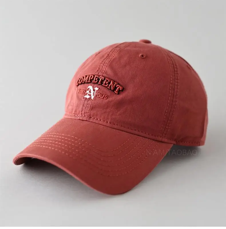 White Letter Baseball Cap Women Wide Brim Sunscreen Hat — feature 5