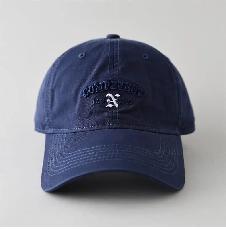 White Letter Baseball Cap Women Wide Brim Sunscreen Hat — feature 9