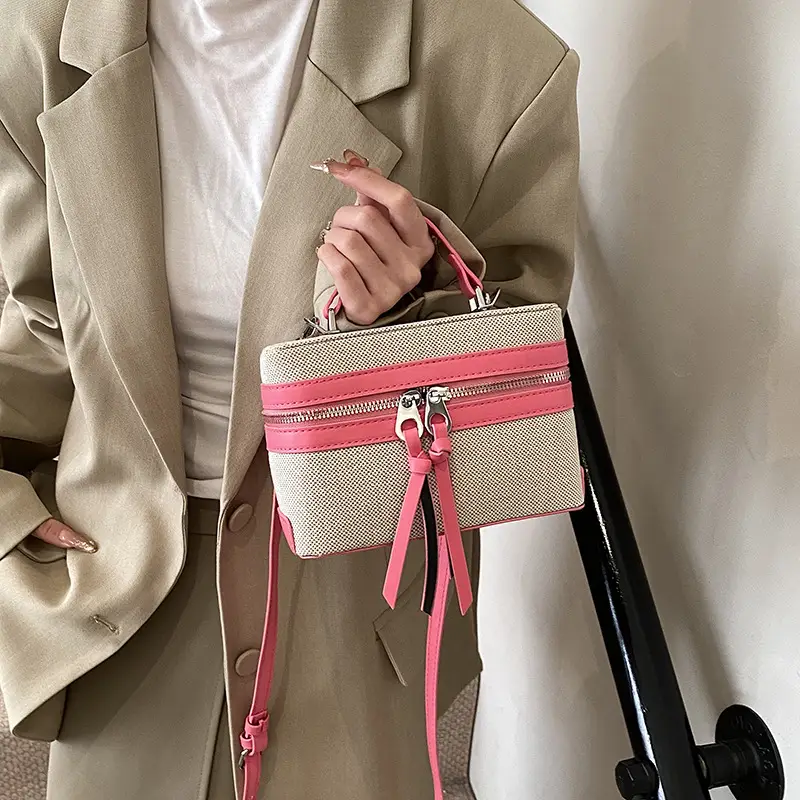 2026 Summer Crossbody Bag for Women Pink Beige - Image 11