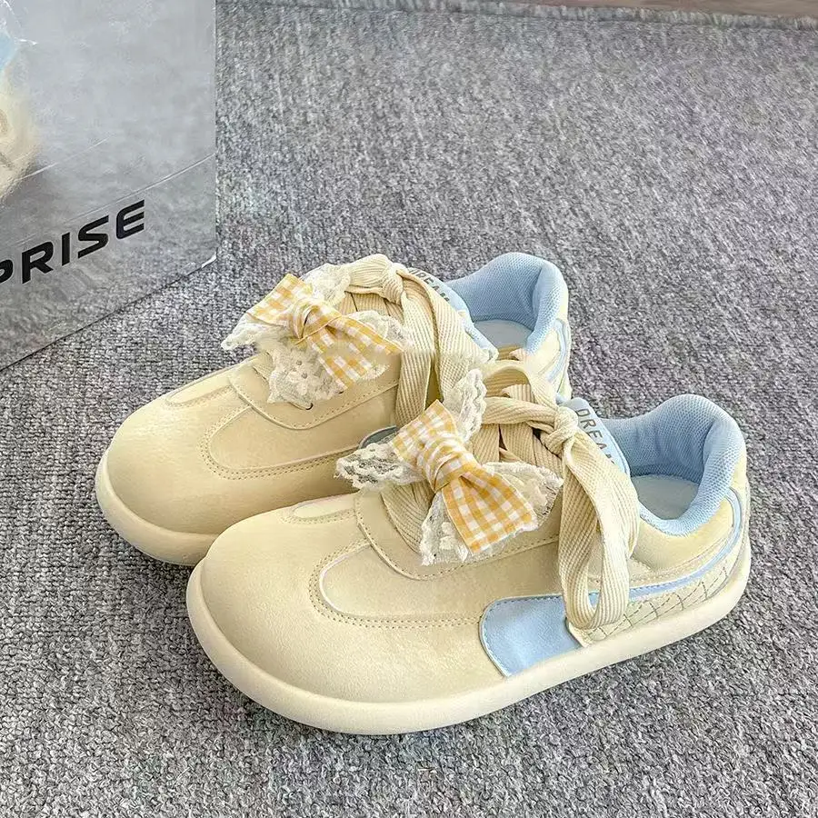 Women Wind Yellow Bow Training Shoes 2025 Spring - Image 5