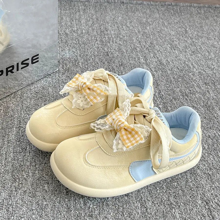 Women Wind Yellow Bow Training Shoes 2025 Spring — feature 3