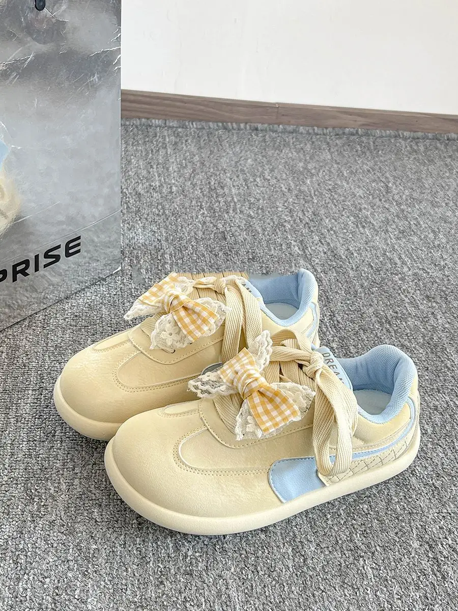Women Wind Yellow Bow Training Shoes 2025 Spring — feature 4
