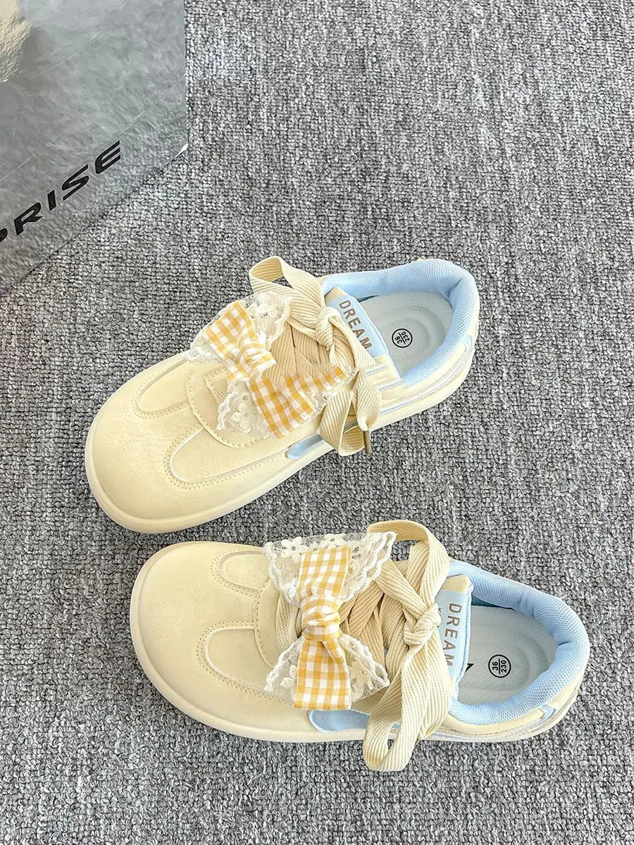 Women Wind Yellow Bow Training Shoes 2025 Spring — feature 6
