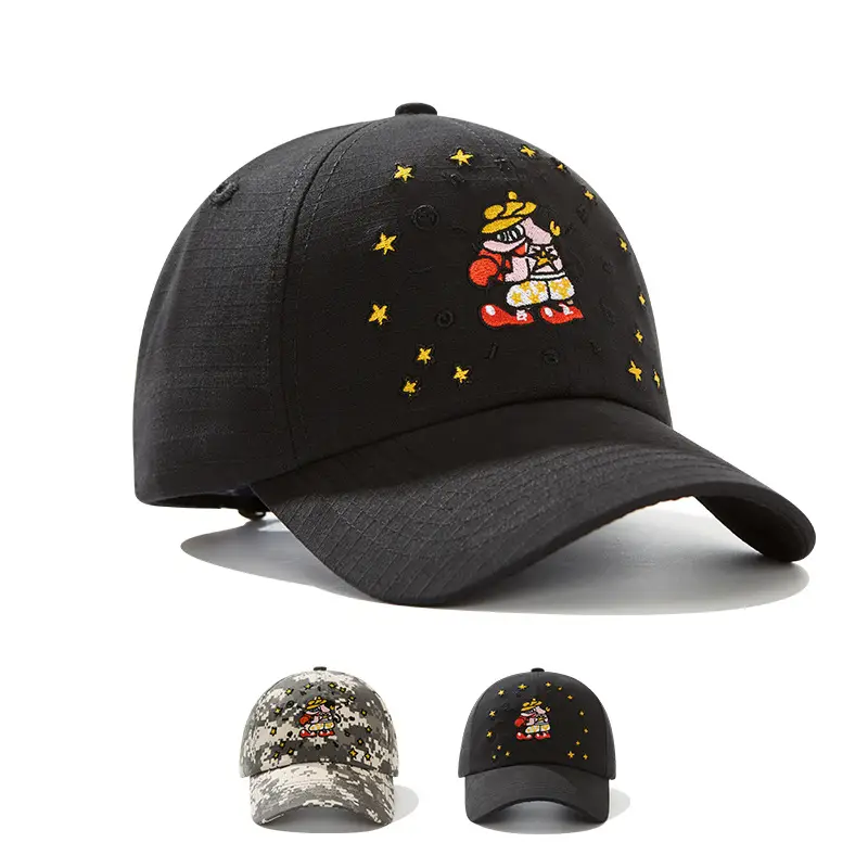 American Flag Pixel Cartoon Cap for Men Women — feature 3