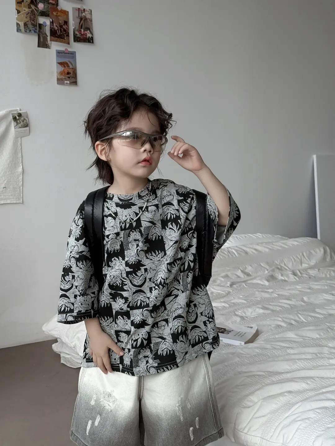 2025 Summer Boys Top Cartoon Printed Short Sleeve T-Shirt - Image 3