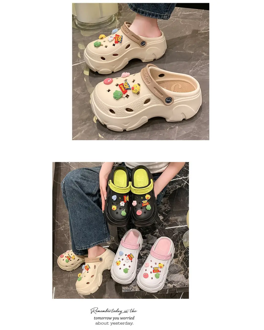Hole Shoes Women's Summer Thick Sole Outer Wear 2025 New Beach Internet Celebrous Slip-on Feeling Non-slip Baotou Sandals Women — feature 22