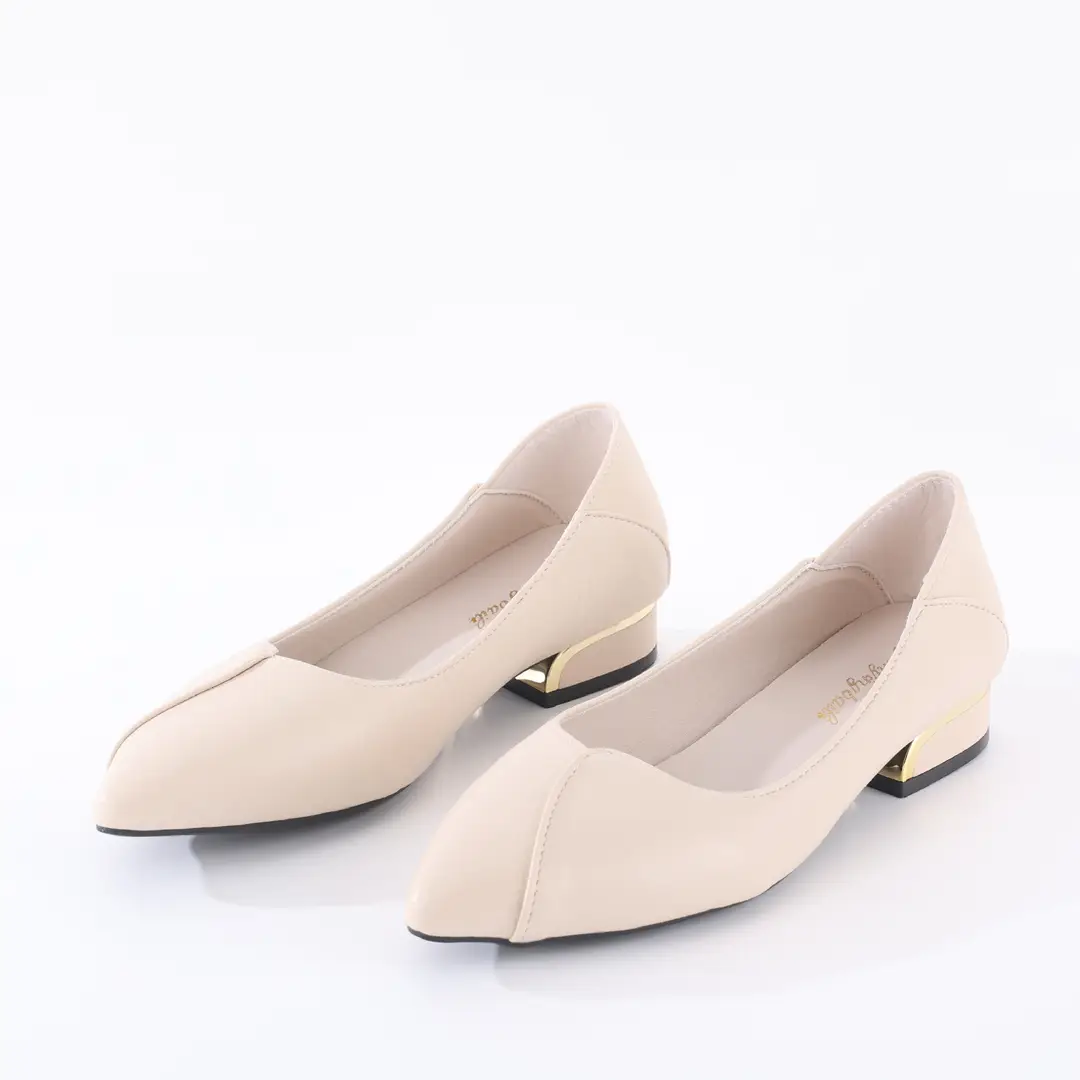 Elegant Commuter Shoes Women's Chunky Heel Spring and Autumn New Pointed Comfortable Low Heel Work Shoes All-match Flat Shallow Women's Shoes - Image 7