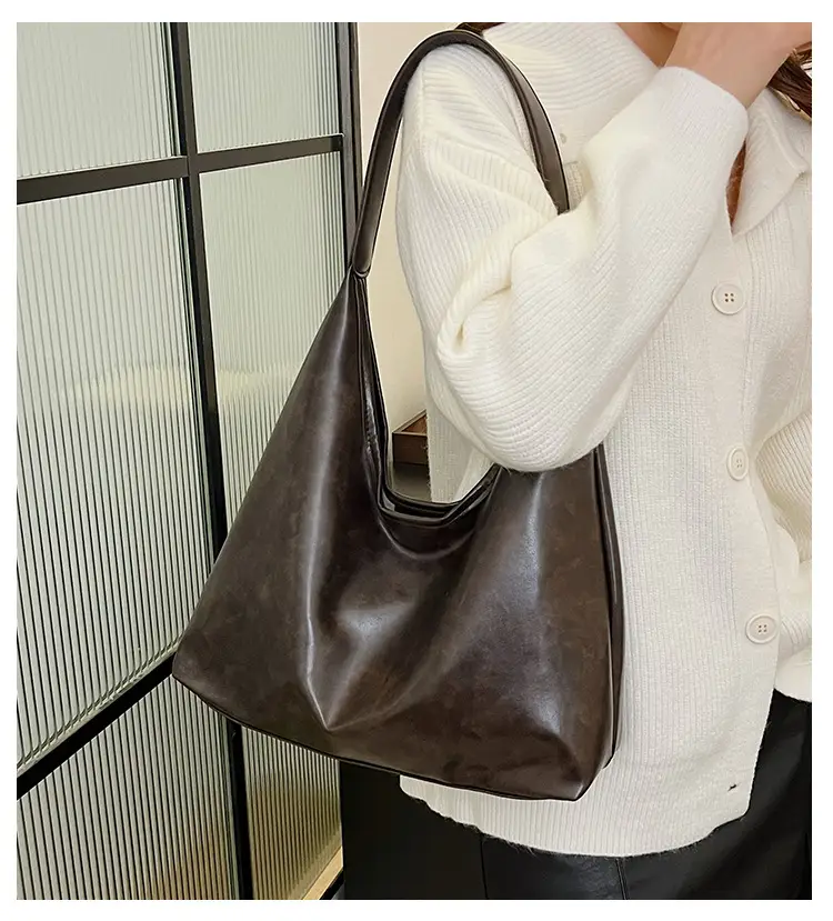 Black Korean Style Textured Shoulder Bag for Women — feature 1