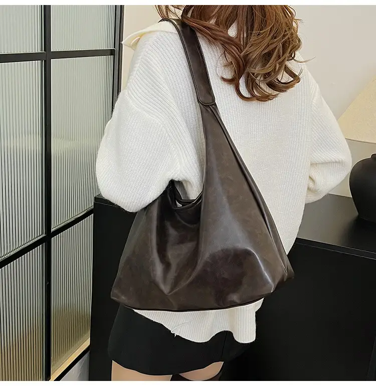 Black Korean Style Textured Shoulder Bag for Women — feature 10