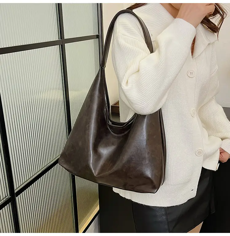 Black Korean Style Textured Shoulder Bag for Women — feature 12