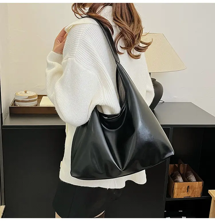 Black Korean Style Textured Shoulder Bag for Women — feature 15