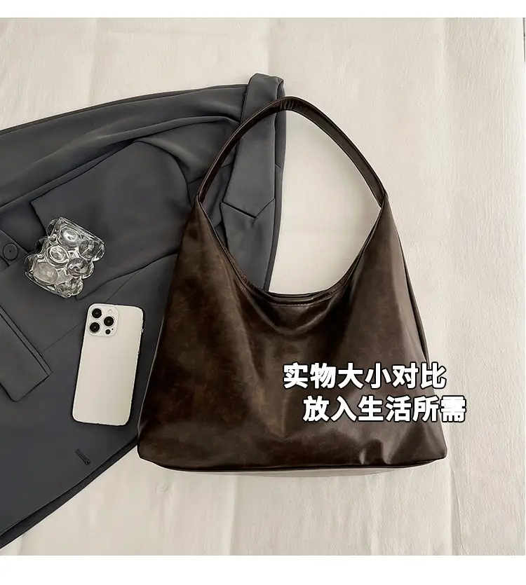 Black Korean Style Textured Shoulder Bag for Women — feature 8