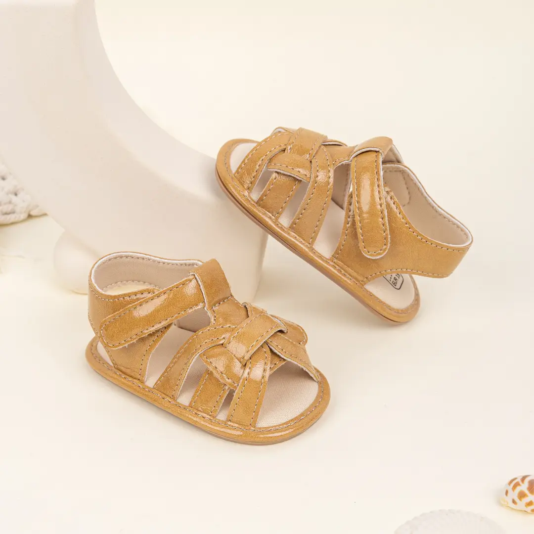 2025 summer new fashion breathable woven sandals baby solid color toddler shoes baby shoes - Image 6