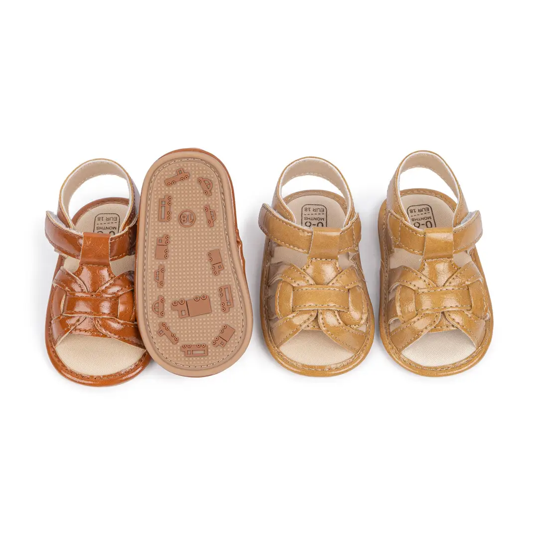 2025 summer new fashion breathable woven sandals baby solid color toddler shoes baby shoes - Image 7