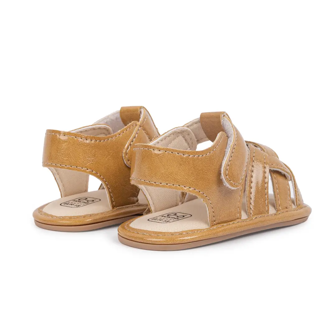 2025 summer new fashion breathable woven sandals baby solid color toddler shoes baby shoes — feature 13