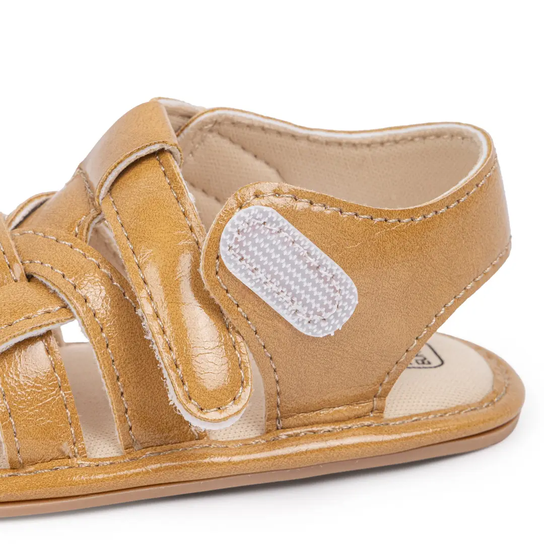 2025 summer new fashion breathable woven sandals baby solid color toddler shoes baby shoes — feature 14