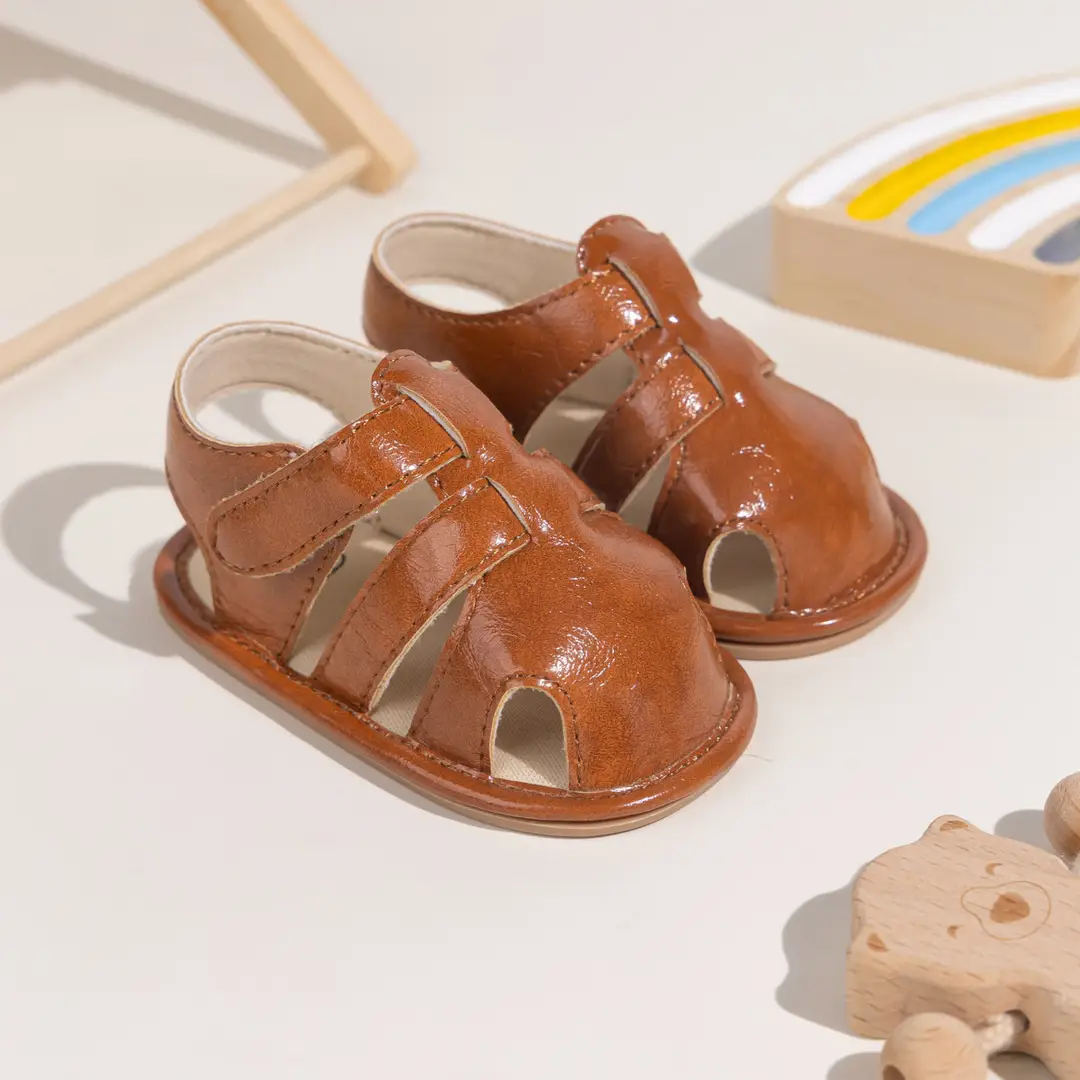 2025 Summer Breathable Baotou Baby Roman Sandals for Boys and Girls Pu Toddler Shoes Baby Shoes — feature 3
