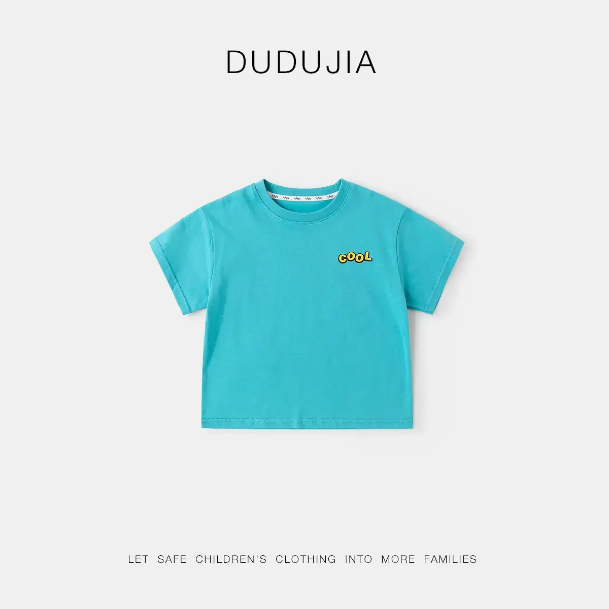 100% Cotton Baby T-Shirt Blue Summer Boys' Short Sleeve Top - Image 9