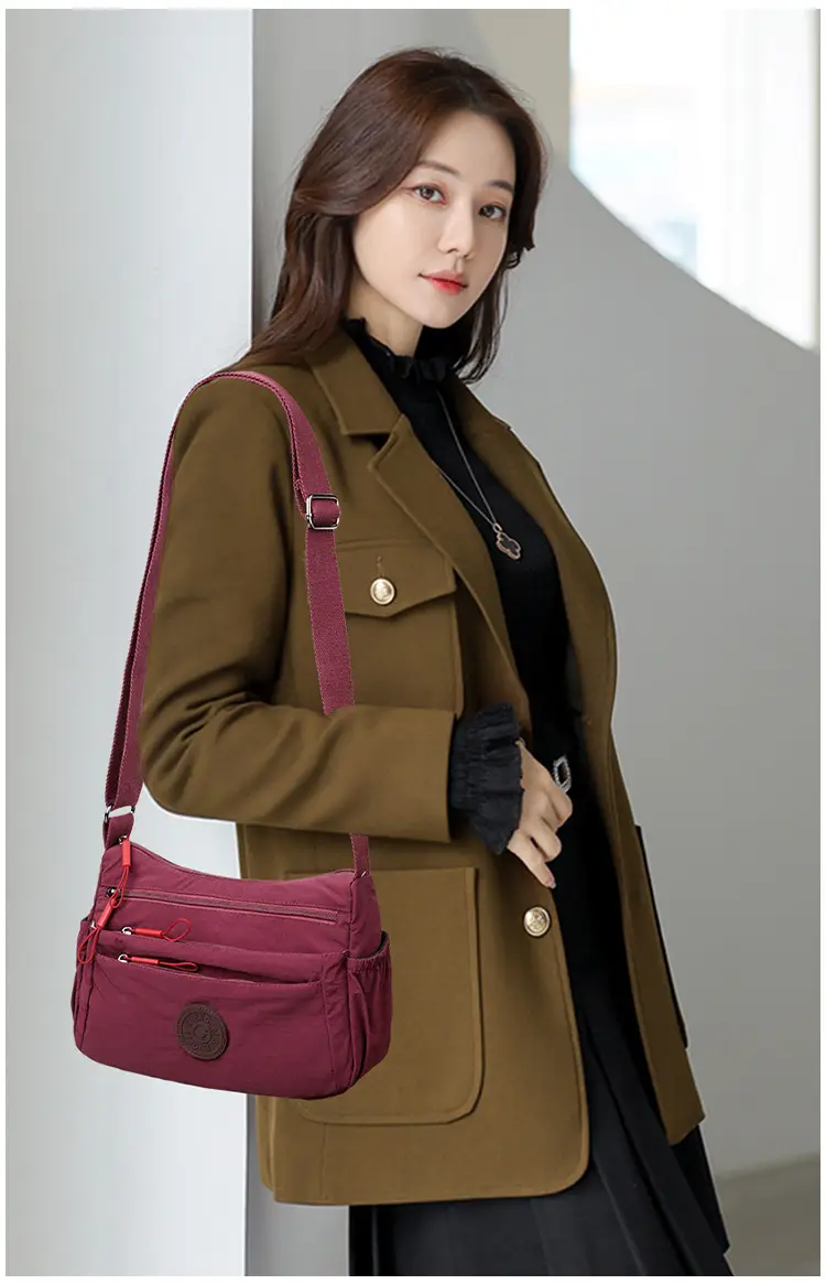Gray Multi-Compartment Crossbody Bag for Women — feature 15