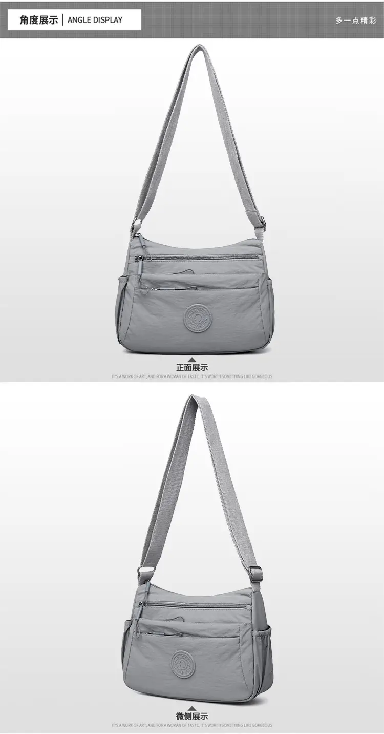 Gray Multi-Compartment Crossbody Bag for Women — feature 18