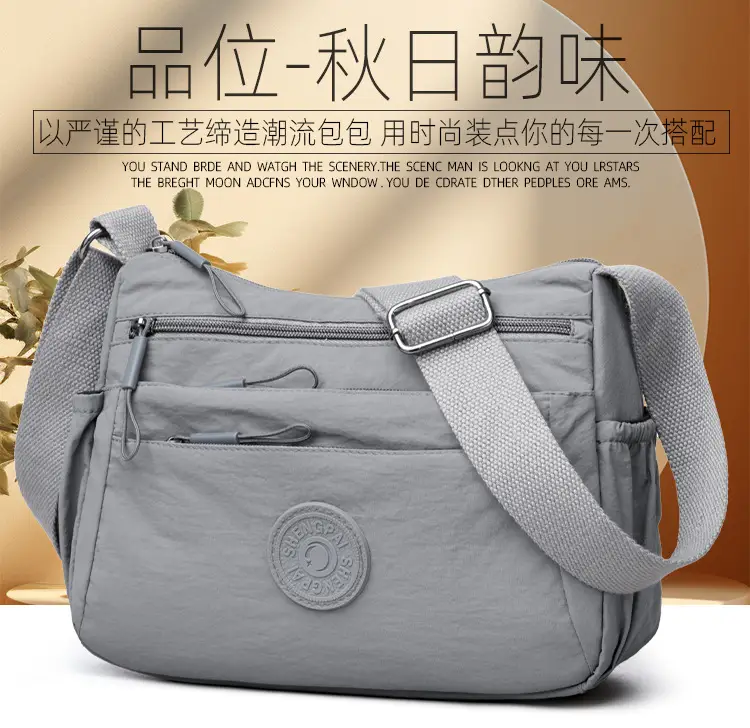 Gray Multi-Compartment Crossbody Bag for Women — feature 2