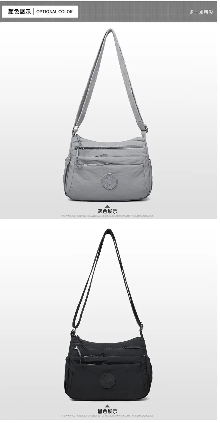 Gray Multi-Compartment Crossbody Bag for Women — feature 24
