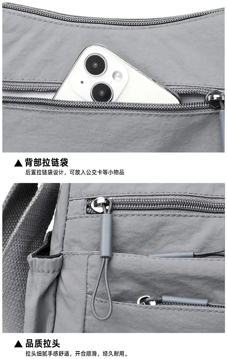 Gray Multi-Compartment Crossbody Bag for Women — feature 28