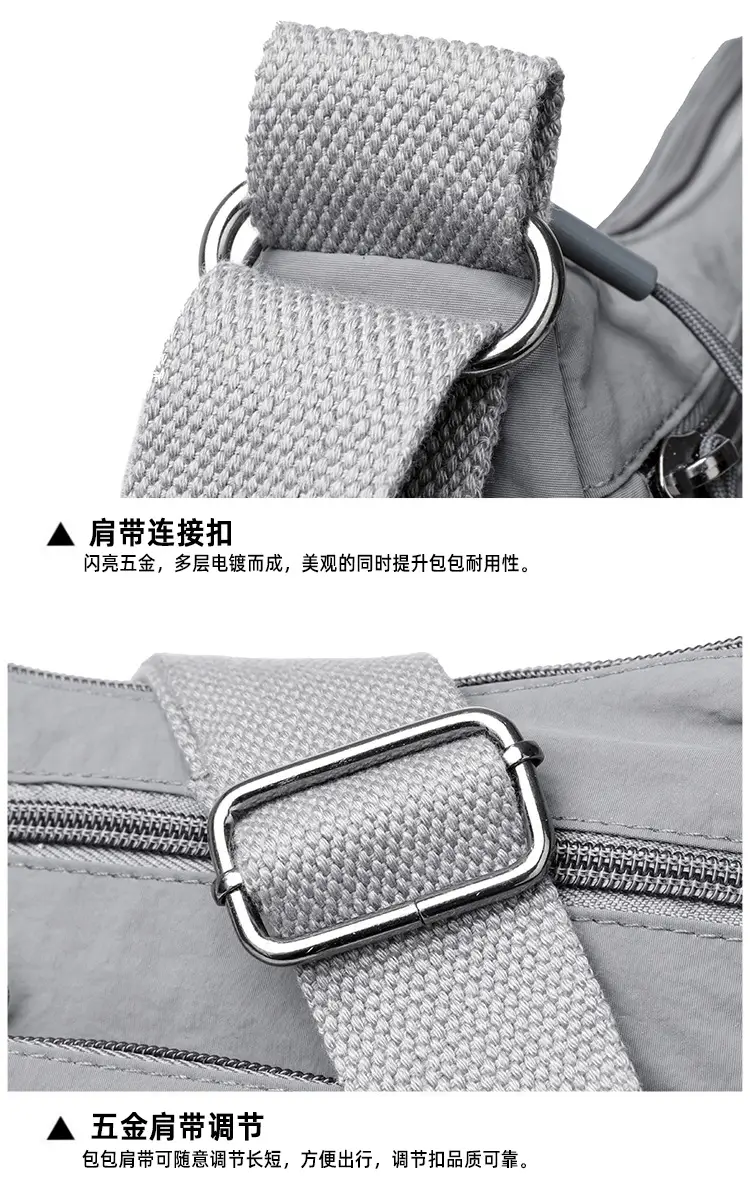Gray Multi-Compartment Crossbody Bag for Women — feature 29