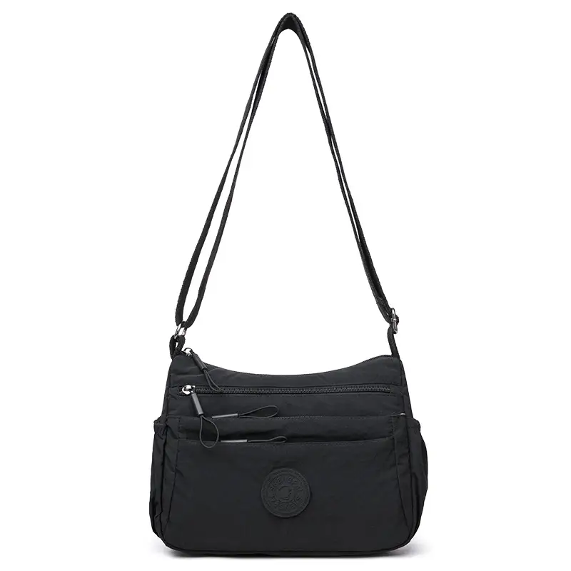 Gray Multi-Compartment Crossbody Bag for Women - Image 2