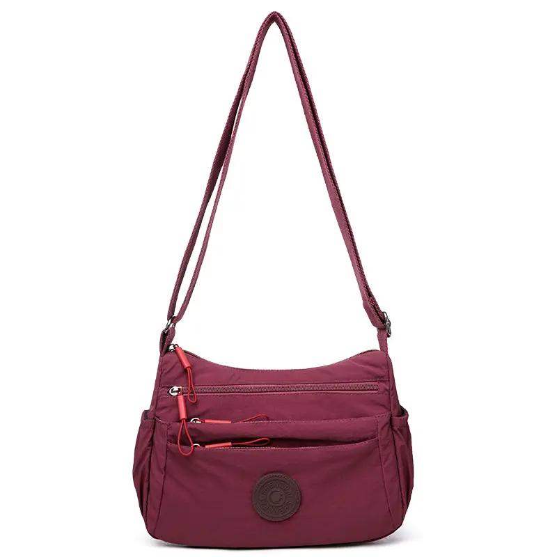 Gray Multi-Compartment Crossbody Bag for Women - Image 3