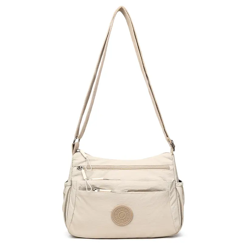 Gray Multi-Compartment Crossbody Bag for Women - Image 4
