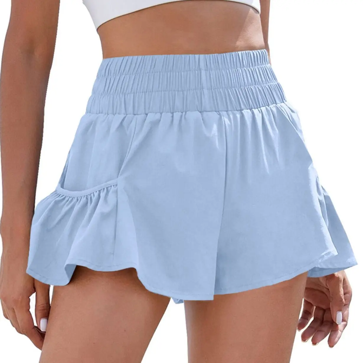 Women Polyester Quick Dry Shorts Grey 2025 - Image 14
