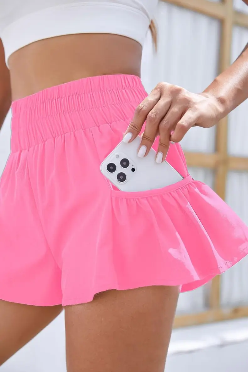 Women Polyester Quick Dry Shorts Grey 2025 — feature 8