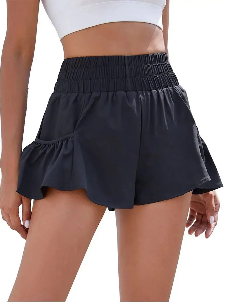 Women Polyester Quick Dry Shorts Grey 2025 - Image 7