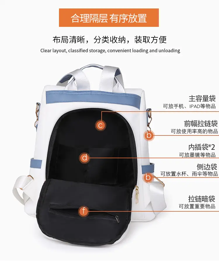 Women's Black Korean Style Dual-Use Backpack 2025 — feature 11