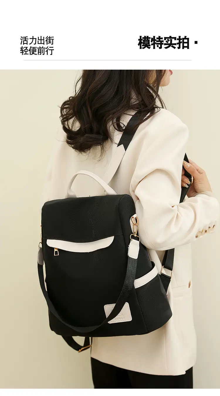 Women's Black Korean Style Dual-Use Backpack 2025 — feature 16