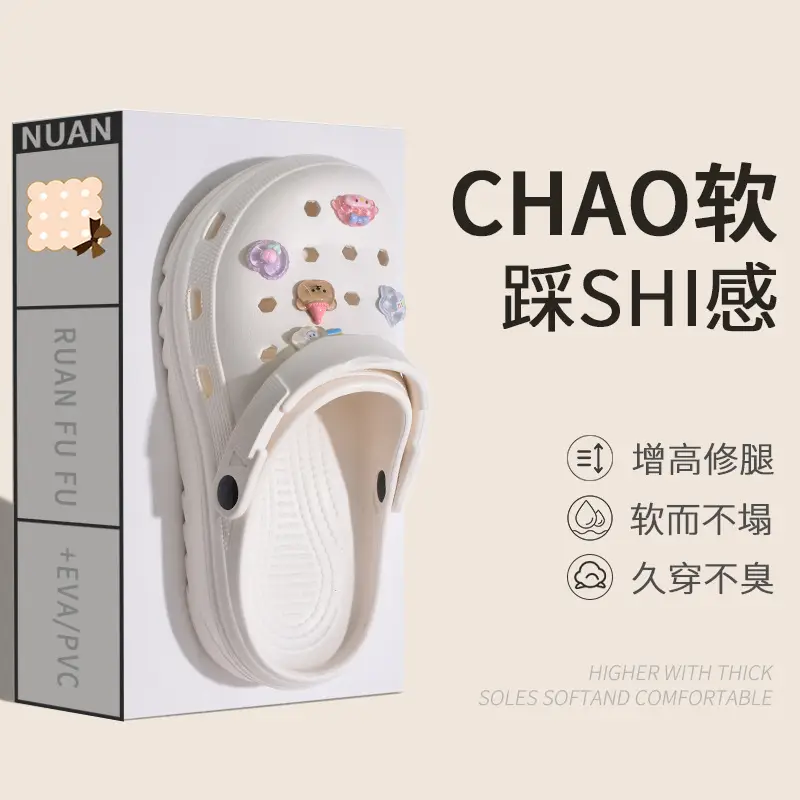 Beach Exclusive ~ Hole Shoes Men's Summer Sports Non-slip Non-smelly EVA Thick Soft Bottom Driving Slippers for Women - Image 4