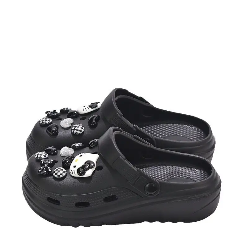 Hole Shoes Women's Summer Soft Sole Outer Wear 2025 New All-match Non-slip Non-smelly Couple Beach Baotou Slippers for Men - Image 8