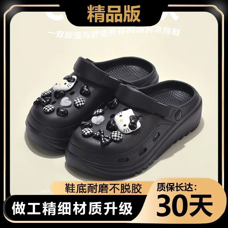Hole Shoes Women's Summer Soft Sole Outer Wear 2025 New All-match Non-slip Non-smelly Couple Beach Baotou Slippers for Men - Image 3